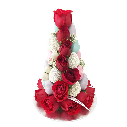 25cm Pastel PPB Strawberry Tower (Small)